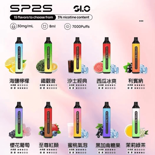 SP2S GLO拋棄式電子煙思博瑞一次性7000口:圖片 2